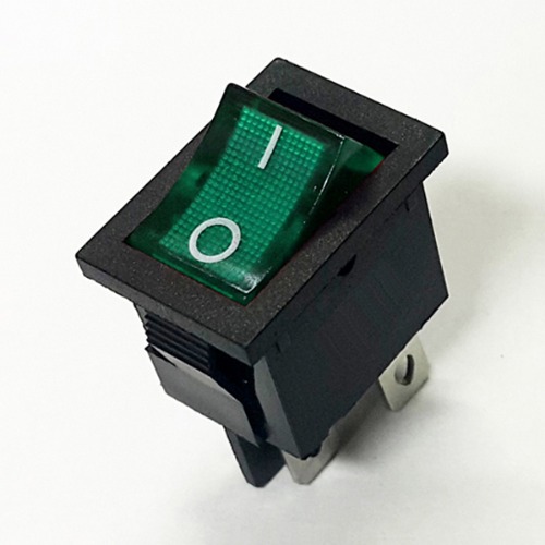 (5002-3번) 4P2단 사각 스위치(녹색)램프 ON-OFF 250V 6A