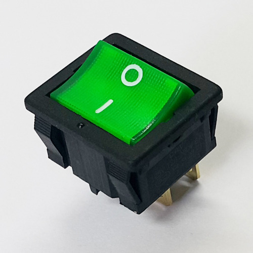 (5006번) 4P2단 사각 스위치(녹색)램프 ON-OFF 250V 6A